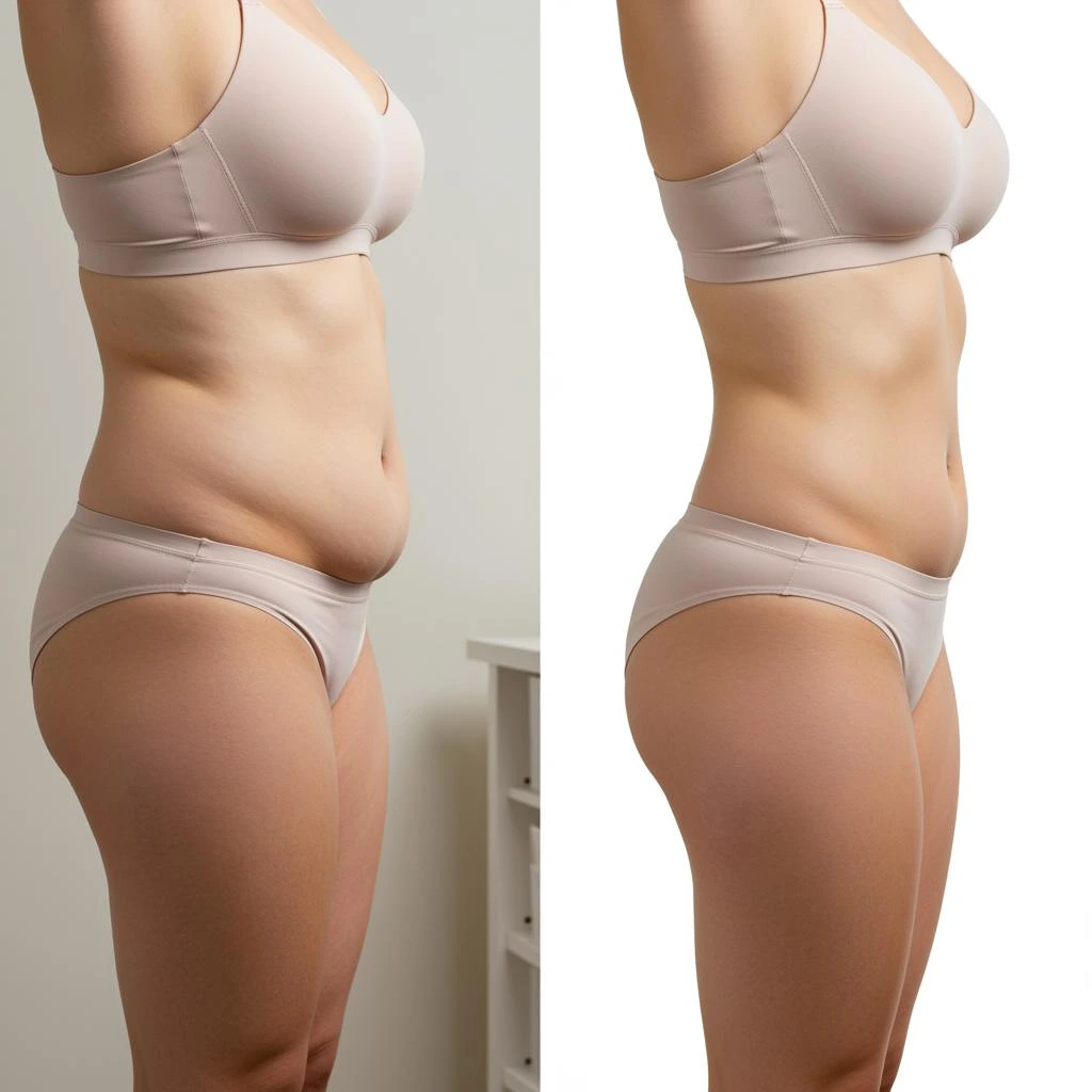 non-surgical fat removal before and after Reductiva